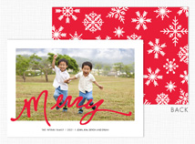 "Merry" Flat Holiday Photo Card