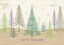 Pastel Pines Holiday Cards