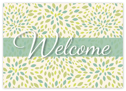 Burst of Excitement Welcome Cards