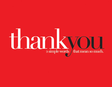 Two Simple Words Thank You Cards
