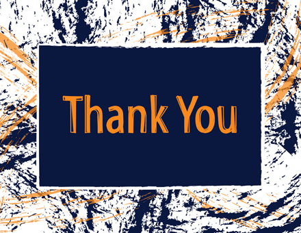 Paint Splatter Pattern Thank You Cards